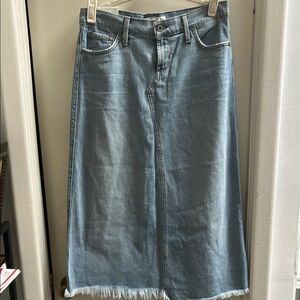 NWT James Jeans from Nordstrom Light Blue Denim Midi Skirt- size 27
